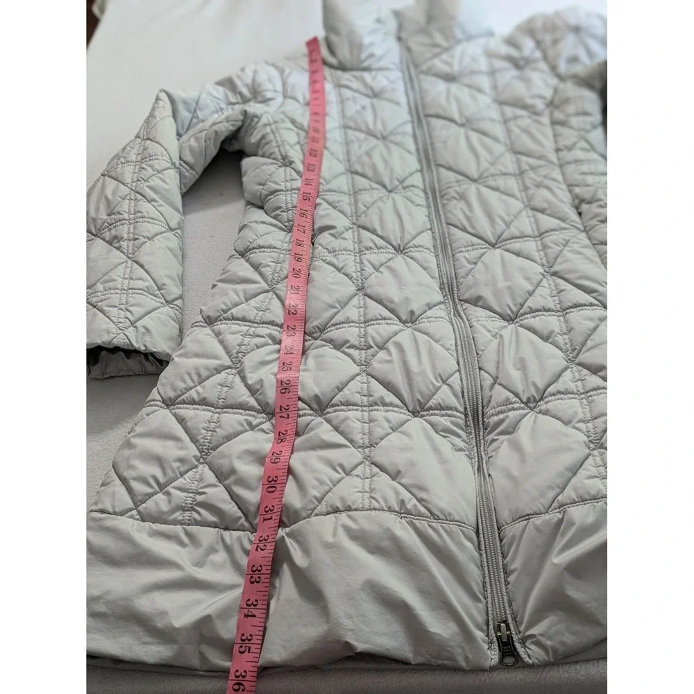 Patagonia Puffer Jacket Women Worn Wear® Low Sky Sz‎ Med Parka Gray Lightweight
